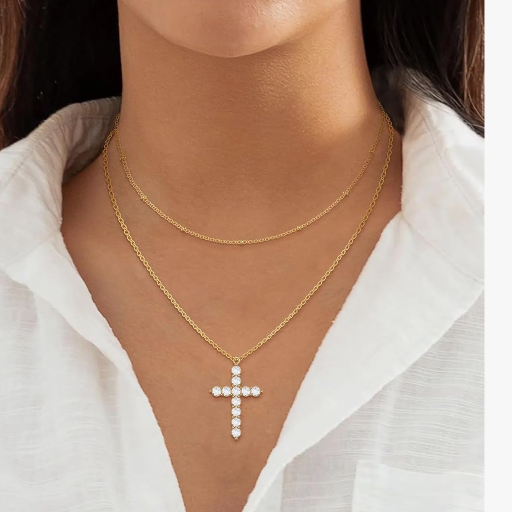 2 Necklaces Elegant Gold Layered Necklace Set